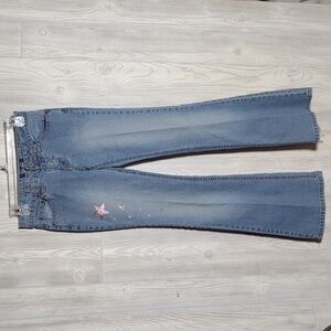 Custom Angels Flared Low Rise Jeans